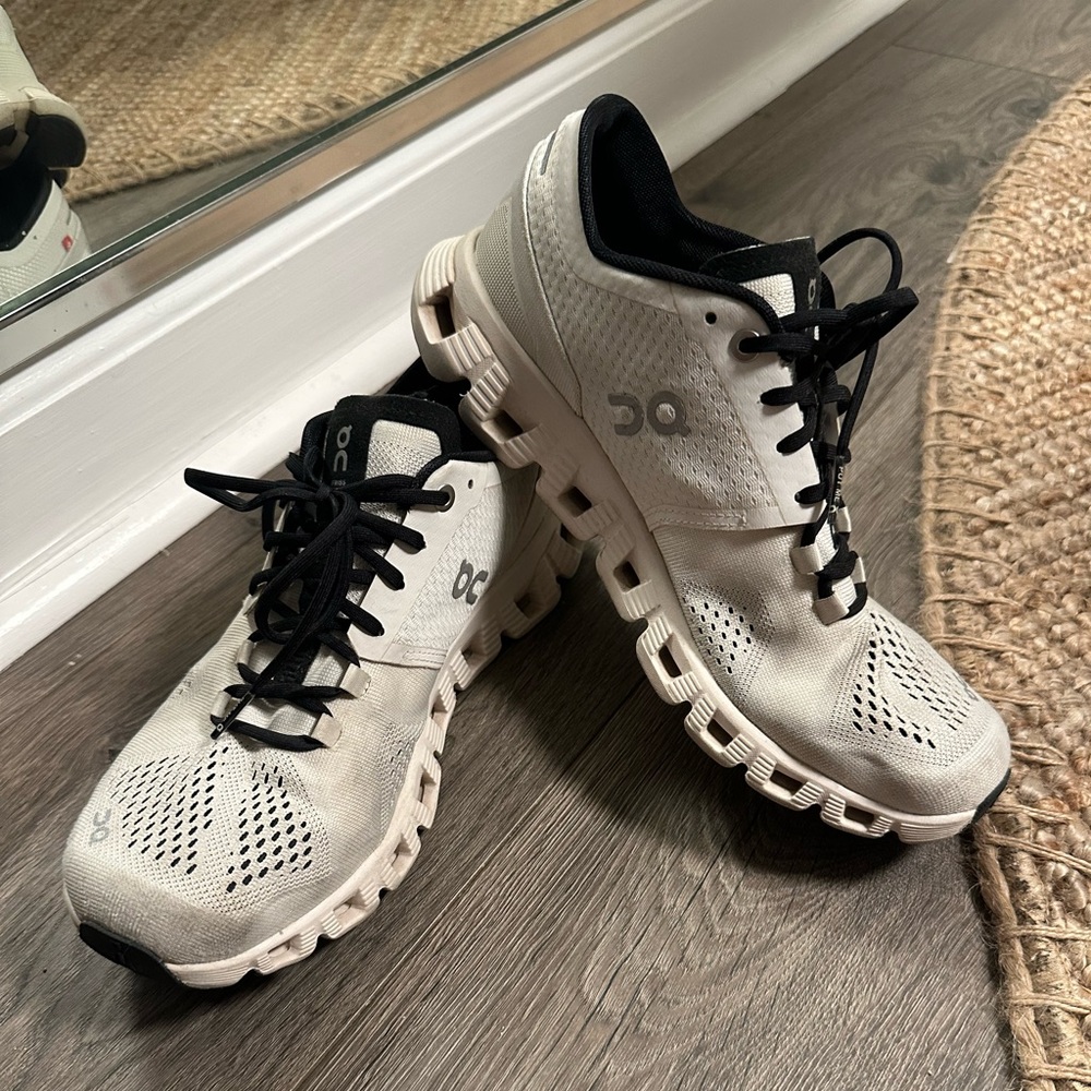 On Running White and Black Sneakers